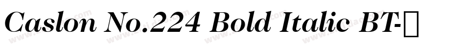 Caslon No.224 Bold Italic BT字体转换